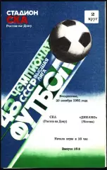 1985. СКА Ростов-на-Дону - Динамо Москва