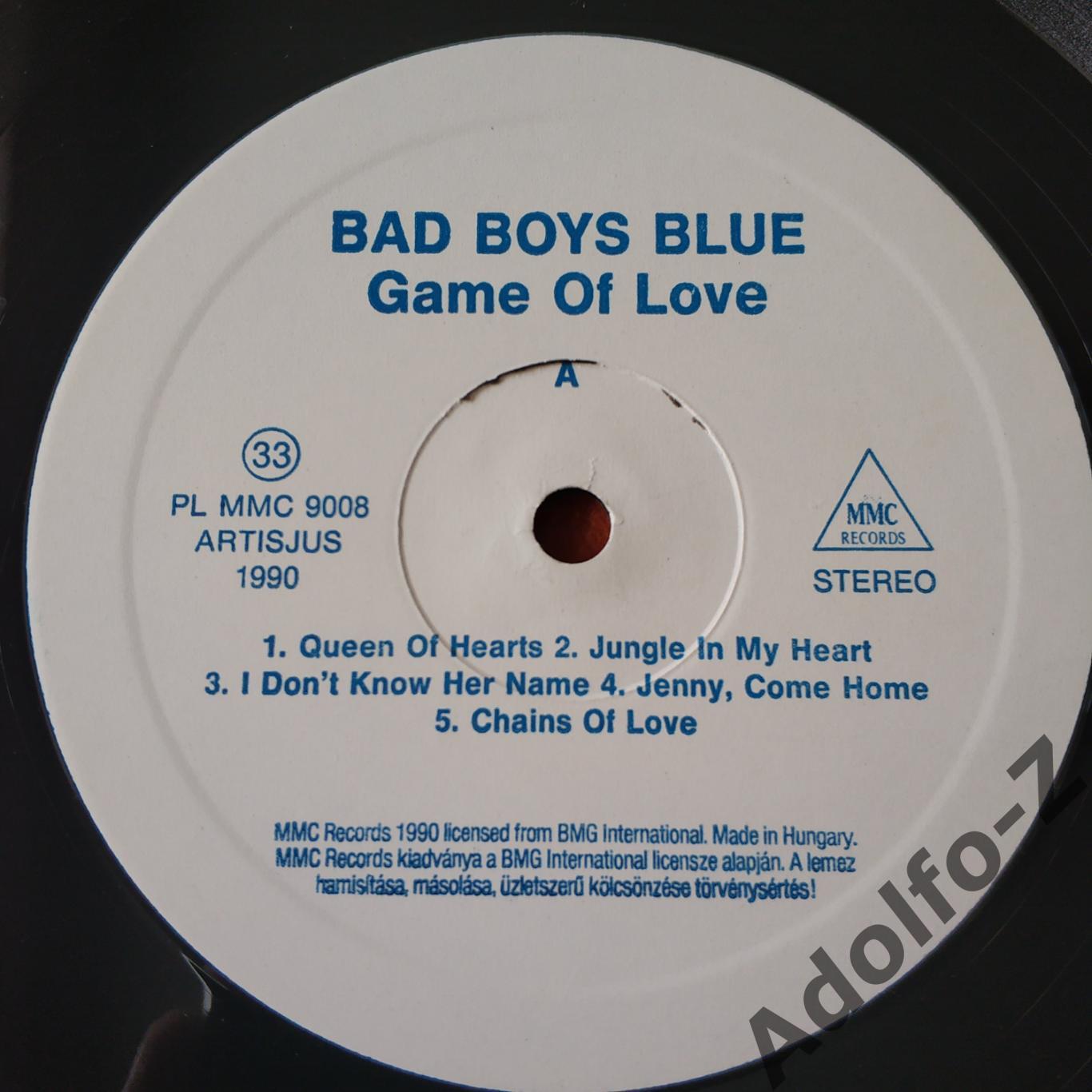 Bad Boys Blue - Game Of Love LP 1990 2