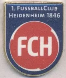 футбол.клуб Хайденхайм (Німеч.офіц.? важмет/1.FC Heidenheim,Germany football pin