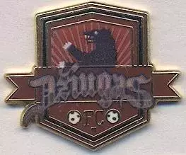 футбол.клуб Джюгас Тельшяй (Литва) ЕМАЛЬ /Dziugas Telsiai,Lithuania football pin