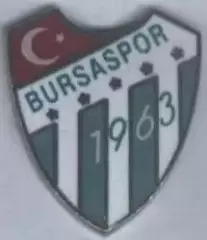 футбол.клуб Бурсаспор (Туреч.)2 ЕМАЛЬ /Bursa SK,Turkey football enamel pin badge