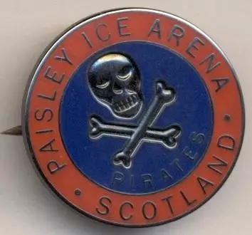 хокей.клуб Пейслі Пайретс (Шотландія ЕМАЛЬ/Paisley Pirates,Scotland hockey badge