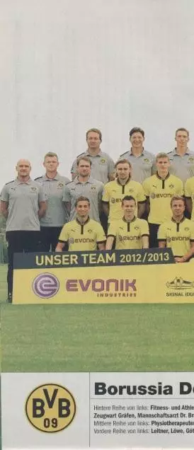 постер А4 футбол Боруссія Дортмунд (Німеч. 2012/Borussia Dortmund,Germany poster