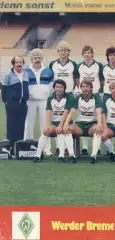 постер А4 футбол Вердер Бремен (Німеччина 1984/SV Werder,Germany football poster