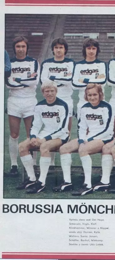 постер А3 футбол Боруссія Мьонх.(Німеччина) 1977 /Borussia Monch.,Germany poster