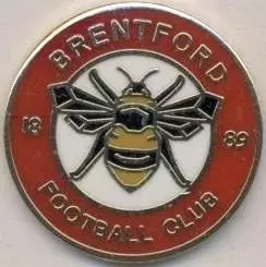 футбол.клуб Брентфорд (Англія)2 ЕМАЛЬ / Brentford FC, England football pin badge