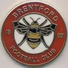футбол.клуб Брентфорд (Англія)2 ЕМАЛЬ / Brentford FC, England football pin badge
