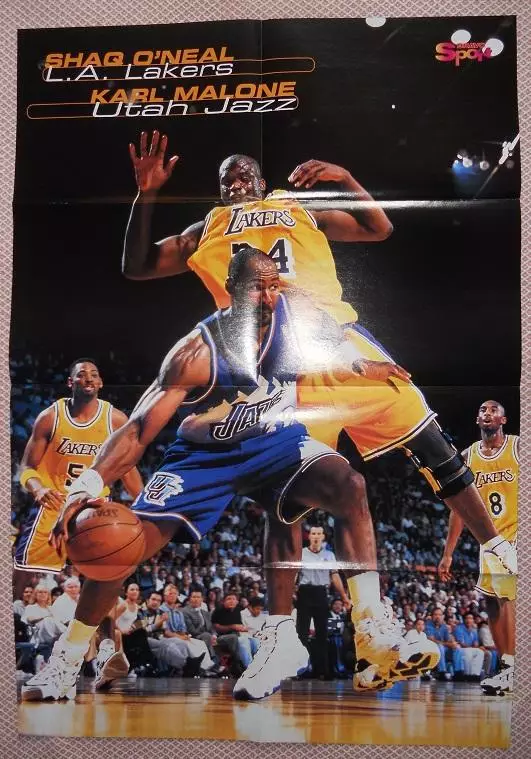 постер А1 футбол зб.Німеччина 1996 champion/баскет. Ш.О'Ніл+К.Мелоун НБА poster 1