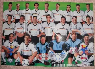 постер А1 футбол зб.Німеччина 1996 champion/баскет. Ш.О'Ніл+К.Мелоун НБА poster