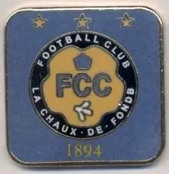 футбол.клуб Шо-де-Фон (Швейцарія)2 ЕМАЛЬ/Chaux-de-Fonds,Switzerland football pin