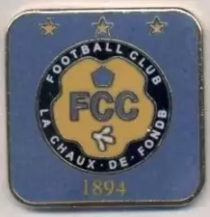 футбол.клуб Шо-де-Фон (Швейцарія)2 ЕМАЛЬ/Chaux-de-Fonds,Switzerland football pin