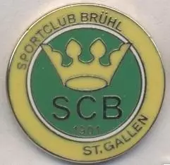 футбол.клуб Брюль (Швейцарія) ЕМАЛЬ /SC Bruhl St.Gallen,Switzerland football pin
