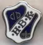 футбол.клуб Хальмстад (Швеція) офіц. ЕМАЛЬ / Halmstads BK, Sweden football badge