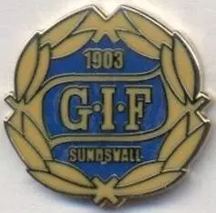 футбольний клуб ГІФ Сундсвалль (Швеція)1 ЕМАЛЬ/GIF Sundsvall,Sweden football pin