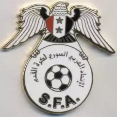 Сирія, федерація футболу, ЕМАЛЬ, більший / Syria football federation pin badge