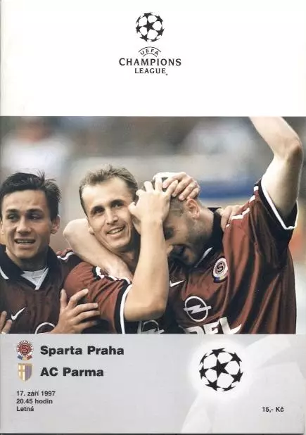 прог.Спарта/Sparta Prague Czech/Чех-Парма/AC Parma Italy/Італ.1997 match program