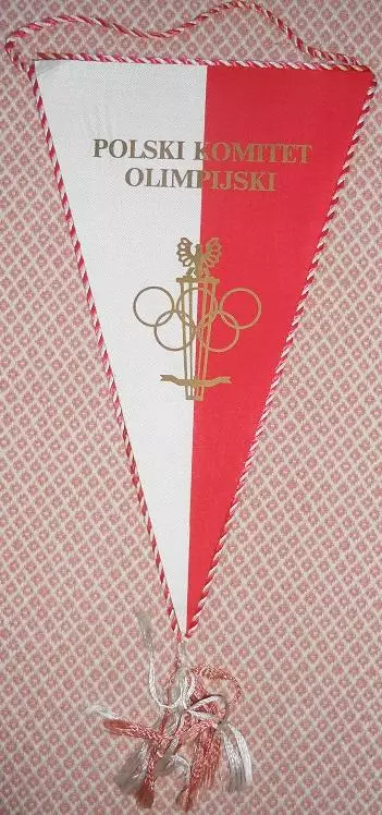 вимпел 30х18 Польща НОК=Олімп.Комітет 1980 / Poland Olympic Committee pennant
