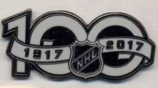 хокей НХЛ, ювілей 100 років, ЕМАЛЬ /NHL=National Hockey League jubilee pin badge