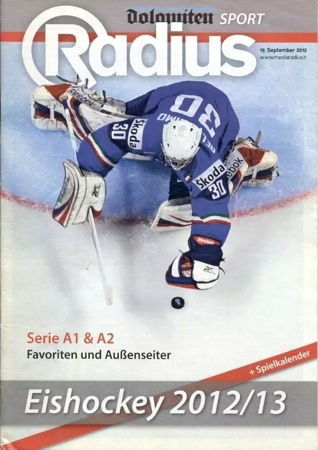 Італія,хокей, чемпіонат 2012-13,спецвидання Dolomiten Sport Italy hockey preview