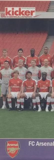 постер А4 футбол Арсенал (Англія) 2009/FC Arsenal London,England football poster