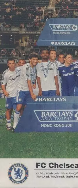 постер А4 футбол Челсі (Англія) 2011 / FC Chelsea London,England football poster