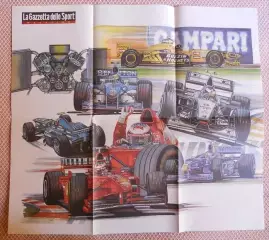 постер А1-А2 формула-1 автомобілі 1999 / Formula-1 F-1 1999 cars poster