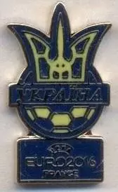 Україна,федерація футболу,Євро-16 №1 ЕМАЛЬ/Ukraine football federation pin badge