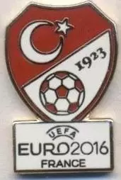 Туреччина,федерація футболу,Євро-16№2 ЕМАЛЬ/Turkey football federation pin badge