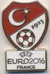 Туреччина,федерація футболу,Євро-16№2 ЕМАЛЬ/Turkey football federation pin badge