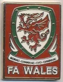 Уельс, федерація футболу, №2, ЕМАЛЬ / Wales football federation enamel pin badge