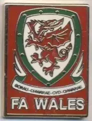 Уельс, федерація футболу, №2, ЕМАЛЬ / Wales football federation enamel pin badge