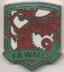 Уельс, федерація футболу, №5, ЕМАЛЬ / Wales football federation enamel pin badge