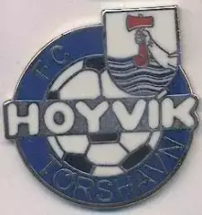 футбол.клуб Хойвуйк* (Фарери)1 ЕМАЛЬ / FC Hoyvik,Faroe football enamel pin badge