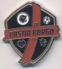 футбол.клуб Бастія-Борго (Франція) ЕМАЛЬ / FC Bastia-Borgo, France football pin