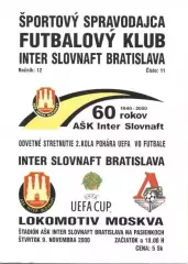 прог.Інтер/Inter Slovak/Словач.- Локомотив/Lokomotiv Mos.Rus.2000a match program
