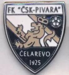 футбол.клуб Півара (Сербія) ЕМАЛЬ /CSK-Pivara Celarevo,Serbia football pin badge