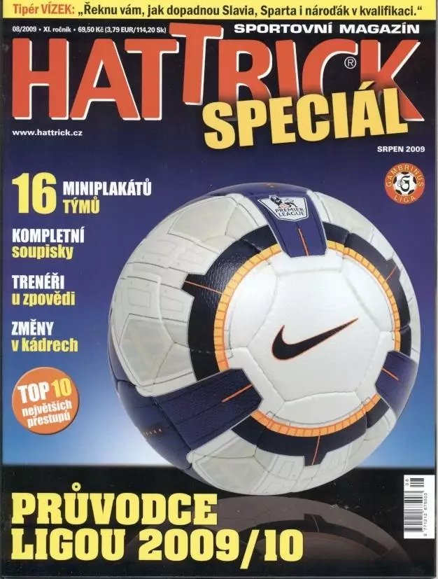 Футбол,Чехія Чемп-т 2009-10 спецвид.Хеттрик/Hattrick Czech football league guide
