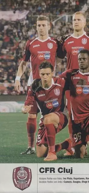 постер А4 футбол ЧФР Клуж (Румунія) 2012 / CFR Cluj, Romania football poster