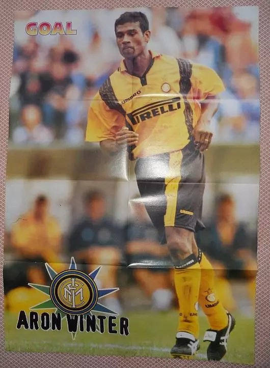 постер А1 футбол Г.Батістута (Аргентина) / А.Вінтер (Нідерланди) football poster 1