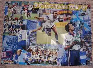 постер А1 футбол Г.Батістута (Аргентина) / А.Вінтер (Нідерланди) football poster