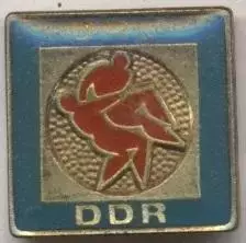 НДР-Німеччина, боротьба, федерація важмет/GDR-Germany wrestling federation badge
