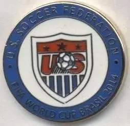 США, федерація футболу,№7a ЕМАЛЬ/USA soccer-football federation enamel pin badge