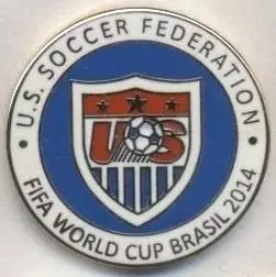 США, федерація футболу,№7b ЕМАЛЬ/USA soccer-football federation enamel pin badge