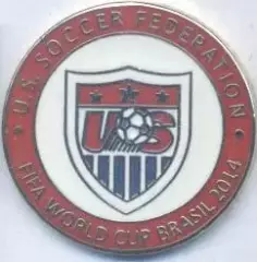 США, федерація футболу,№7c ЕМАЛЬ/USA soccer-football federation enamel pin badge