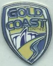 футбол.клуб Голд Кост (Австралія) ЕМАЛЬ/Gold Coast United,Australia football pin