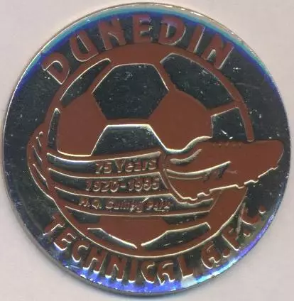 футбол.клуб Д.Текнікл(Н.Зеландія важмет/Dunedin Technical,N.Zealand football pin