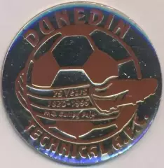 футбол.клуб Д.Текнікл(Н.Зеландія важмет/Dunedin Technical,N.Zealand football pin