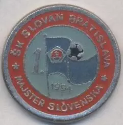 футбол.клуб Слован Брат.(Словач.6 важмет/Slovan Bratislava,Slovak football badge