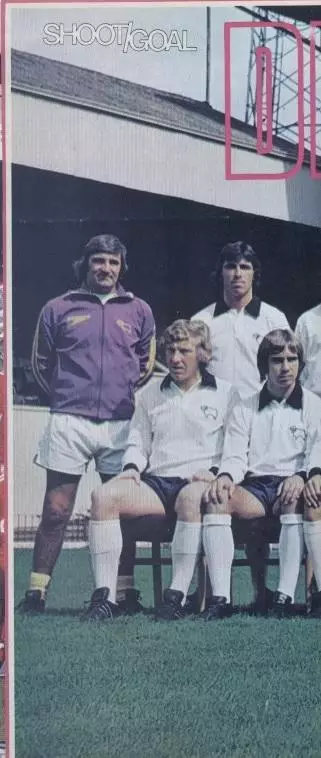 постер А3 футбол Дербі Каунті (Англія) 1974/Derby County,England football poster