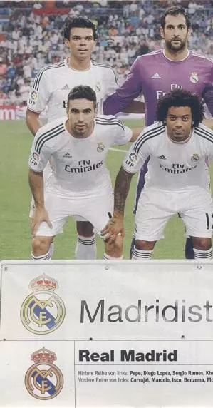 постер А4 футбол Реал Мадрид (Іспанія) 2013 / Real Madrid, Spain football poster